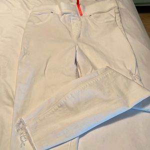 Spanx jeggings. Medium white denim.